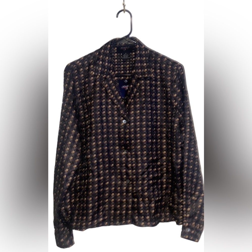 Studio G 100% Silk Blouse Size M NWT!